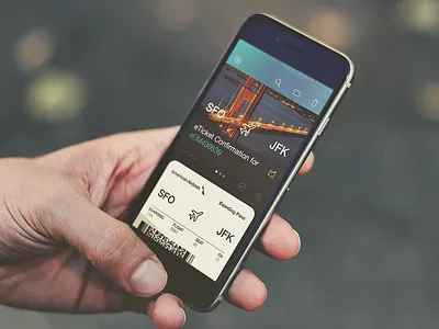 eTicket Boarding Pass design eticket ios8 iphone
