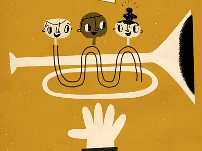 Music is fun. illustration vintage