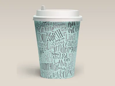 Typographic Map canada hand lettering lettered london map typographic typography