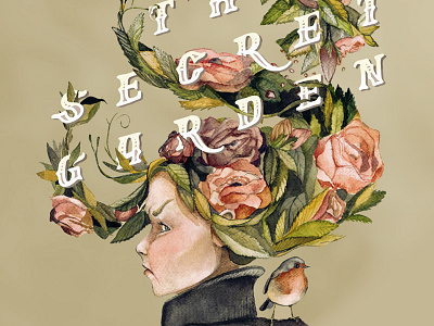 The Secret Garden Collaboration book book cover painting type typography watercolor