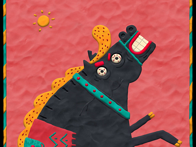 Eugene's Racehorse 2d animal animation character design digital brush horse illustration plastiline