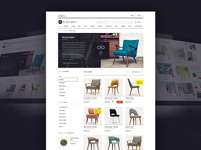 WallaRedesign Category Page ecommerce furniture shop ui web website