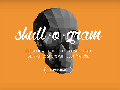Skull-o-gram 3d halloween skull webgl