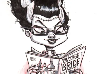 Day 24 of the ‪#‎inktober‬ challenge. drawing frankenstein humor inktober monster pen ink pencil sketch