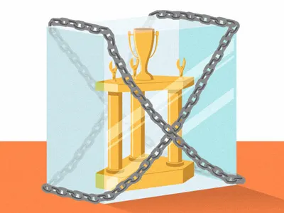 Trophy editorial glass illustration trophy