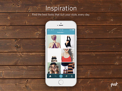 Pout - Fashion and Beauty Inspiration app beauty fashion inspiration ios ios8 iphone 6 mobile pout texture wood