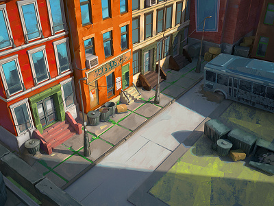 Harlem concept art art building cartoon concept art gangster location neighborhood ny street