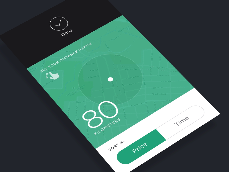 Sneak Peek 2 animation app buditanrim filter gif interaction ios map pin pinch pulse ui