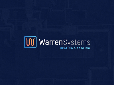 Warren Systems Heating & Cooling blue brand branding cooling design graphic design heating hvac icon identity indiana logo logomark logos orange ui ux vector