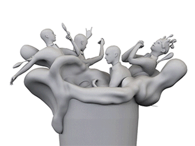 3D beer foam people beer cinema 4d commercial foam jan safarik musical poster zbrush
