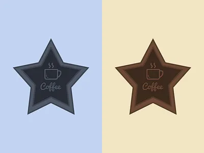 Free 2 Colors Badge PSD badge coffee free freebie photoshop