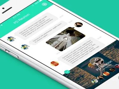 MOSS App Design Concept app chat concept design group invite ios light message uiux
