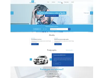 Homepage Office blue clear concept design minimalism modern web