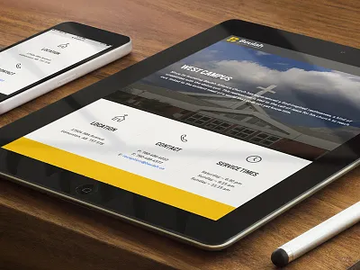 Beulah Church Website minimal mobile paper leaf responsive side nav ui web deign website