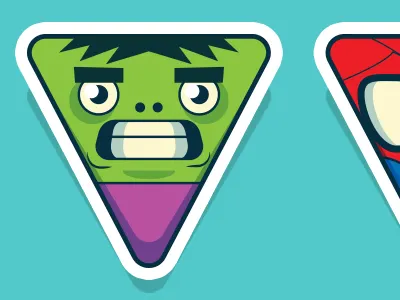 Marvellous triangle illustration marvel sticker vector