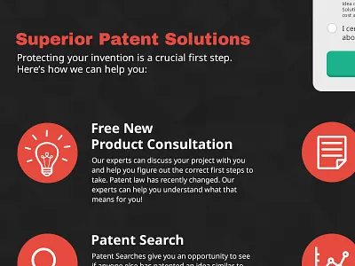 Superior Patent Solutions Landing Page flat design form design landing page responsive design