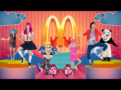 McDonald's Commercial chicken crazy dance loop