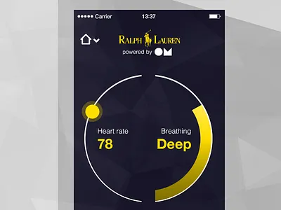 OM for Ralph Lauren breathing heart ios mobile wearable