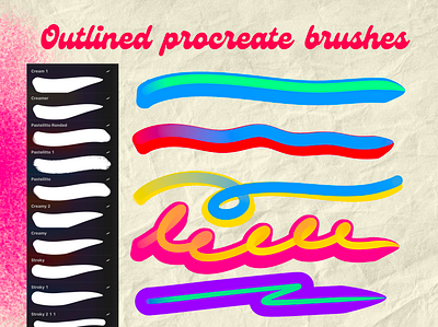 Outlined Proceate Brushes, Procreate Brush Pack, Brush Bundle 3d animation behance brand identity branding branding agency design graphic design graphics illustration logo logo design logofolio motion graphics packaging packaging design stationery typography ui ux