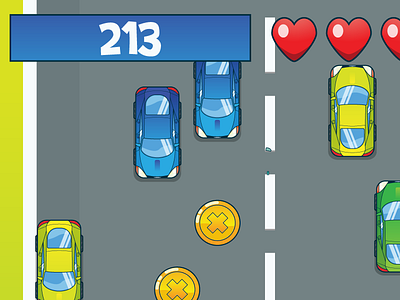 Rectangle Road car game design rectangle road