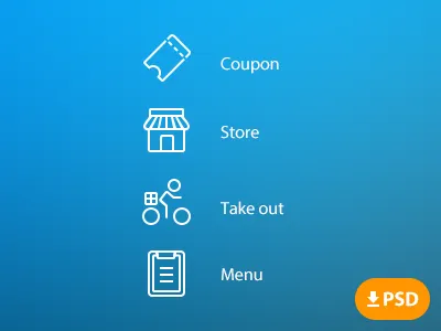 Restaurant Icon coupon free icon menu outline psd restaurant store take out