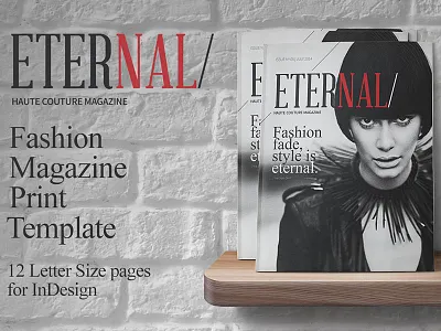Fashion Magazine Print Template black couture eternal fashion magazine print red template
