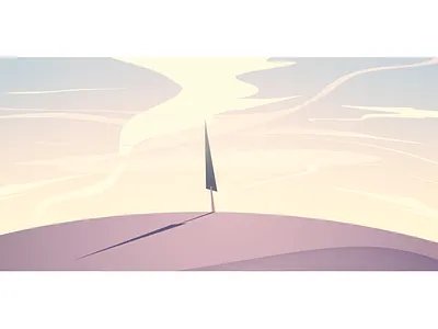The Mark clouds hill illustration landscape scene solo sunrise tree