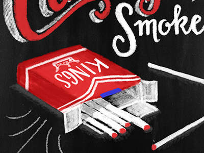 Candy Ciggies chalk hand drawn hand lettering i remember whensdays illustration typography