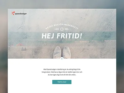 SpeedLedger Landing Page big header landing page layout speedledger web webdesign website whitespace