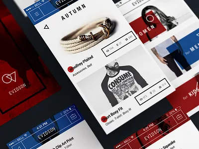 Fashion App - Evidson app application art clean clothes fashion minimal odessa photos simple ui ux