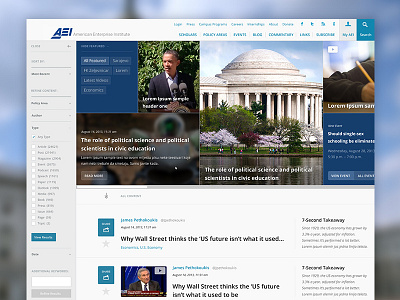 American Enterprise Institue aei american design development institute news policy scholars wdg web development group website