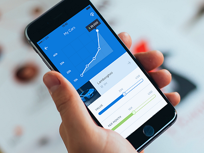 Client Re-design app flat graph ios ios7 iphone mobile slider