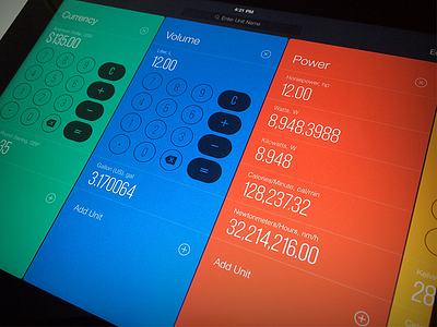 Fancy Units - iPad version converter design fancy units ios ipad units