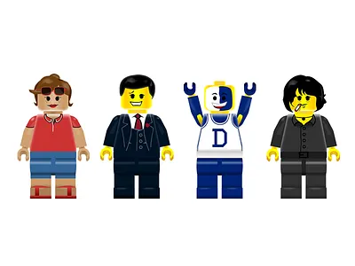 Brick Figure Poster college illustration lego poster toy university
