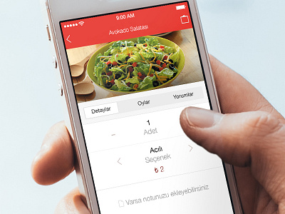 Food Detail detail flat food hesapal ios8 note order detail restaurant selection