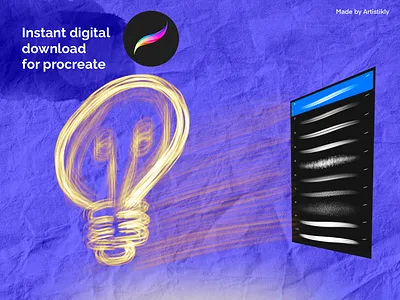 Procreate Light Brush set, brush bundle, proceate brushes, digit 3d agency animation behance brand identity branding branding agency design graphic design graphics icon illustration logo logo design logofolio motion graphics packaging packaging design stationery ui