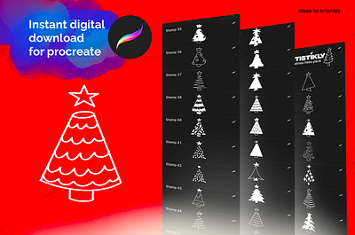 Christmas STAMPS, Procreate Stamp, Procreate Brush set, free dow 3d agency animation behance brand identity branding branding agency design graphic design illustration logo logo design logofolio motion graphics packaging packaging design stationery typography ui vector