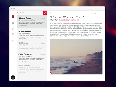 EMail Inbox app apple application desktop email retina typography ui ux web