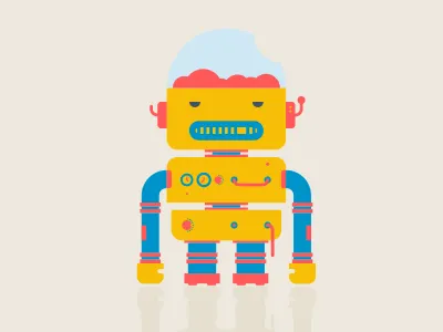 Robots argentina box córdoba flat illustration pablo moreno robots vector vector