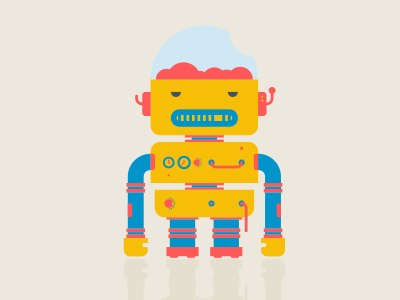 Robots argentina box córdoba flat illustration pablo moreno robots vector vector