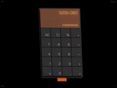 Calculator 3d blender dailyui