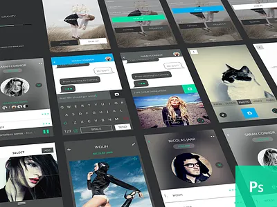 Gravity UI - Free Download free freebies gui ios ios8 keyboard kit emilie badin mock mockups perspective psd ui