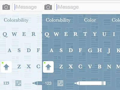 Writers Keyboard for iOS 8 article blogger blue custom designer ios iphone journalist newspaper writer