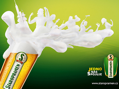 Staropramen poster 1 3d beer cinema 4d foam jan safarik music people photoshop poster staropramen vray z brush