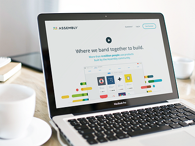 Assembly Landing assembly branding come together diversity focus lab identity interactive morse code symbols web design