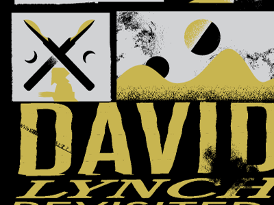 David Lynch Retrospect dune highway moons photocopy scalpel silhouette texture vector
