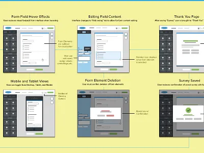 Survey Builder (WYSIWYG) icon icons interaction map survey ui user flow ux vector wireframe wireframes