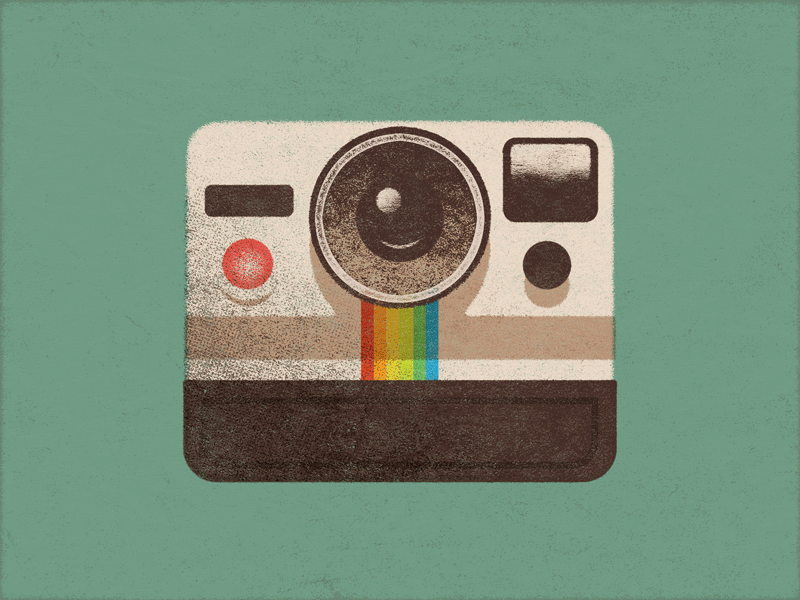 Day #1 - Polaroid halftone illustration paper polaroid slate texture wood
