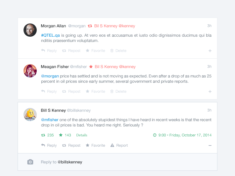 Messages / Card Construction card gird messages social network stock exchange stream ui kit user messages user profile ux website design wireframes