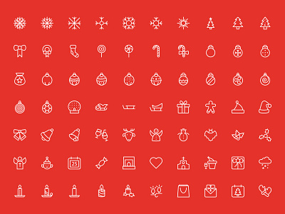 Merry Christmas Outline Vector Icons christmas christmas icons christmas vector icons happy holidays holiday icons line icons merry christmas icons outline stroke vectors xmas